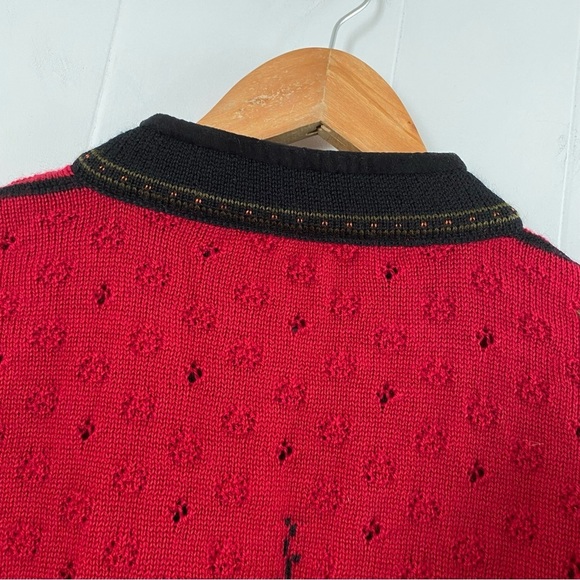 COPY - Dale of Norway Nordic Knit Pure Virgin Wool Cardigan Sweater Red Designs… - Picture 9 of 14